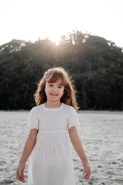 retrato infantil na praia'