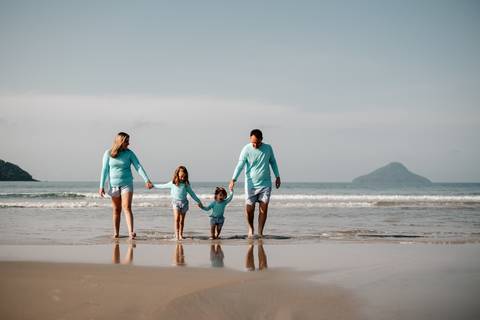 ensaio familiar na praia'