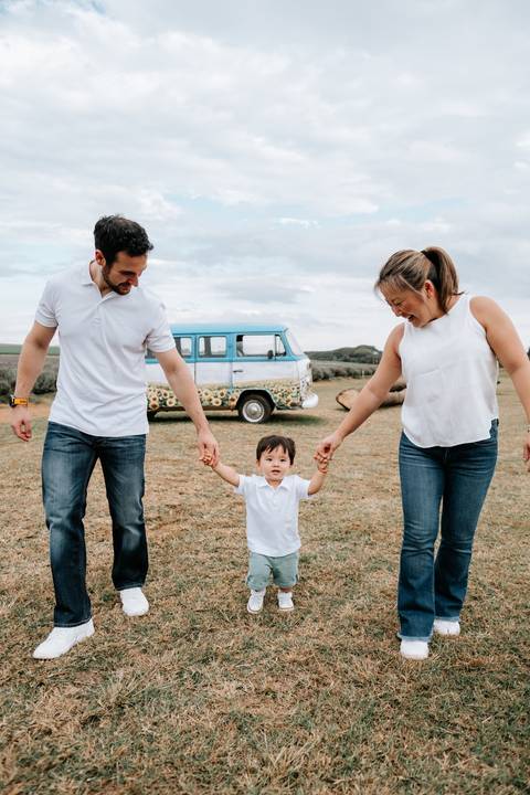 retrato familiar em ensaio de acompanhamento 1 ano'