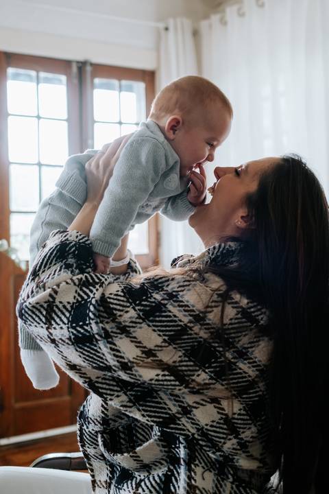 ensaio fotográfico de acompanhamento mãe e filho'