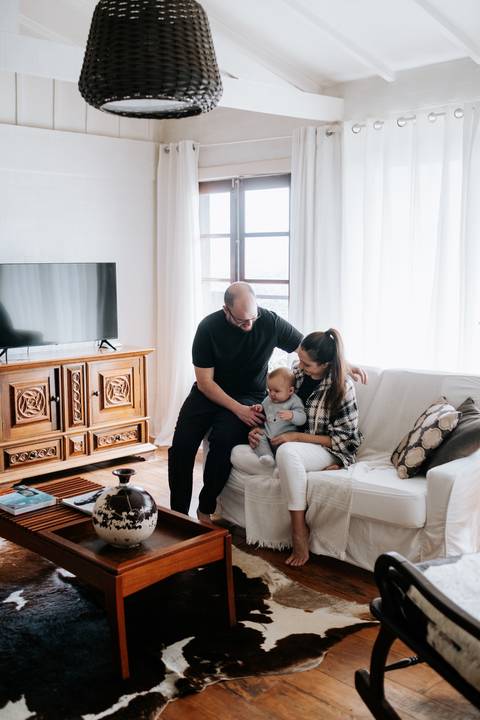 retrato familiar acompanhamento em casa'