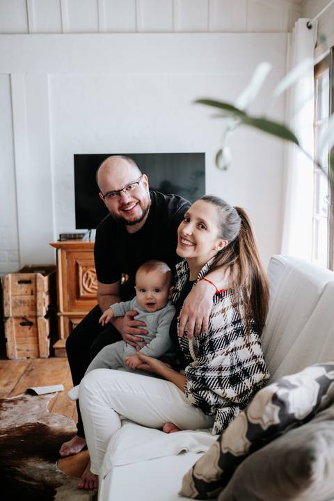 retrato familiar em casa Campos do Jordão'