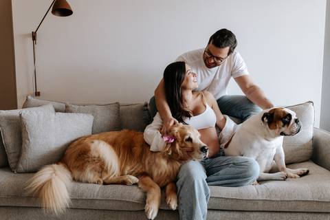 fotos de família criativas de gestante'