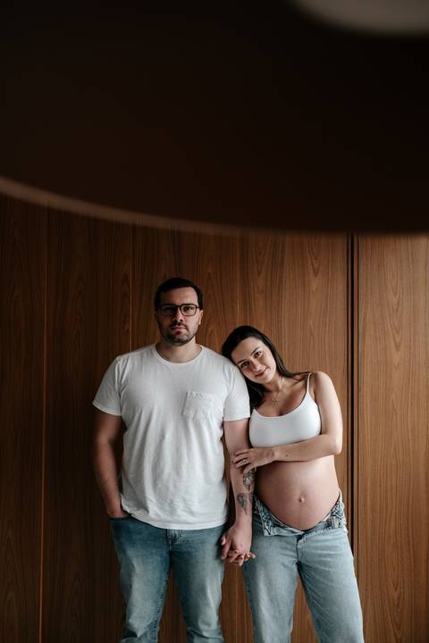 fotos de grávida em casa'