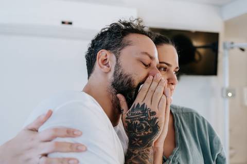 foto de pai em parto normal '