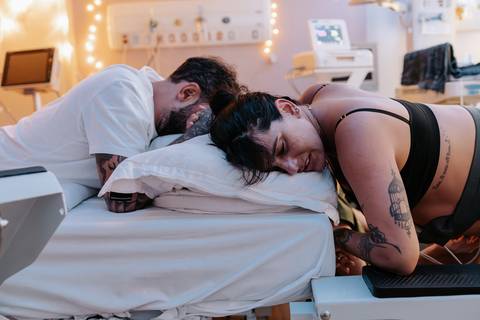 foto de parto normal no Hospital Ana Costa'