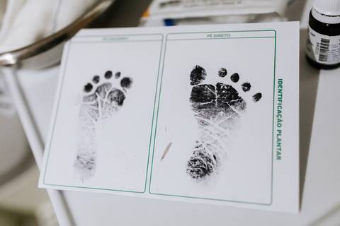 foto de exame de pezinho '