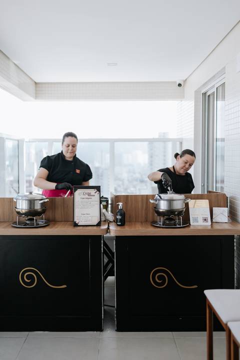 Registro da equipe de buffet 