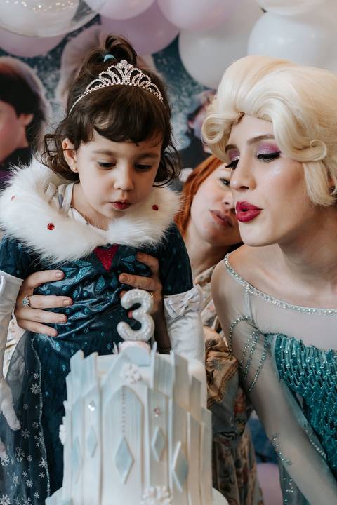Zoe 3 anos no tema Frozen'