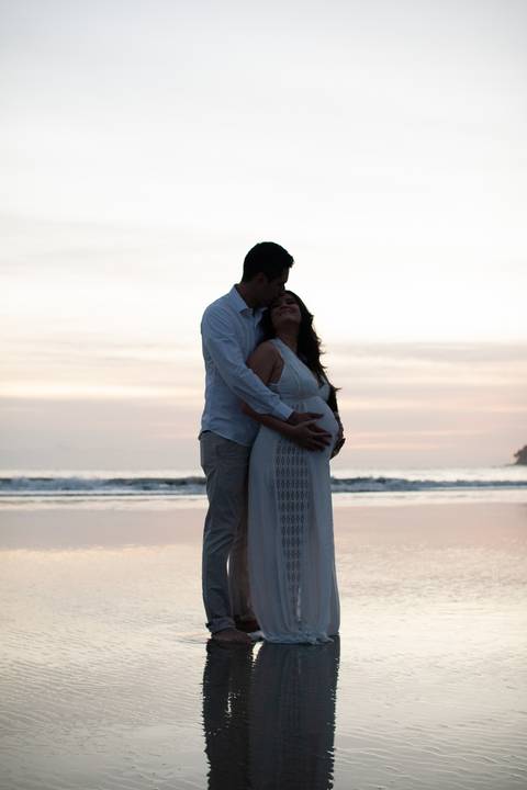 ensaio gestante externo nascer do sol '