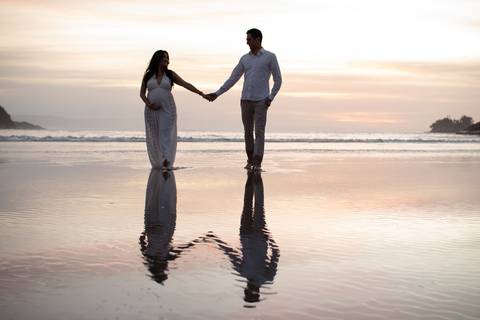 ensaio gestante externo praia'