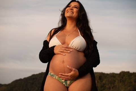 ensaio gestante em santos'