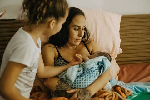 fotografia de parto domiciliar'