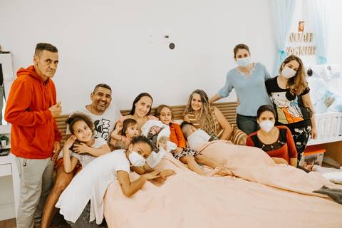 fotografia de parto natural em casa'