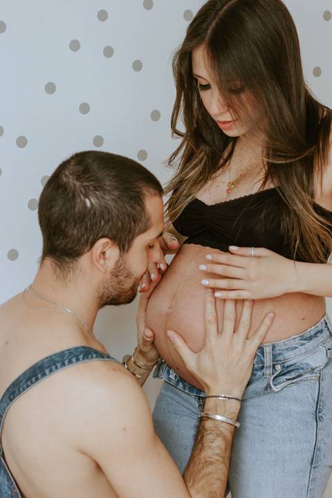 ensaio gestacional em casa
'