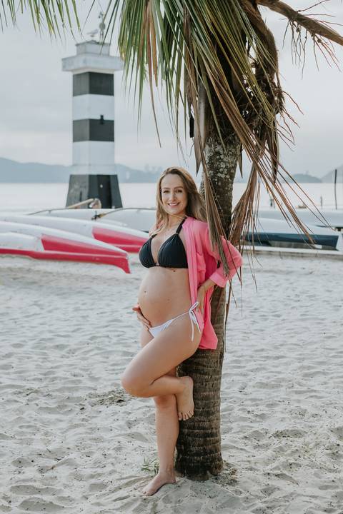 ensaio gestante por do sol de santos
'