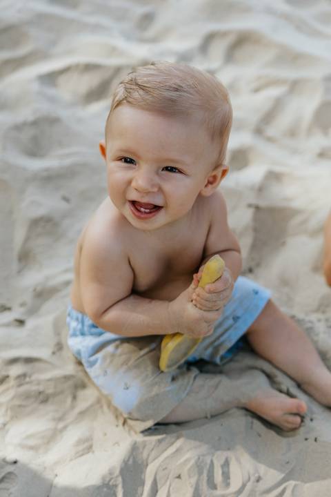 fotos de bebê na praia sp'
