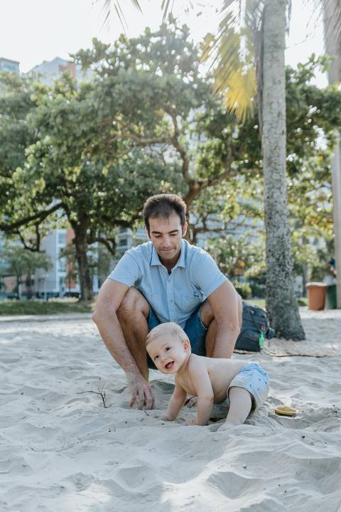 fotos de bebê na praia sp'