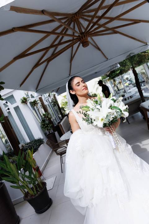 Noiva pronta para o casamento no Juma Opera Hotel em Manaus.'