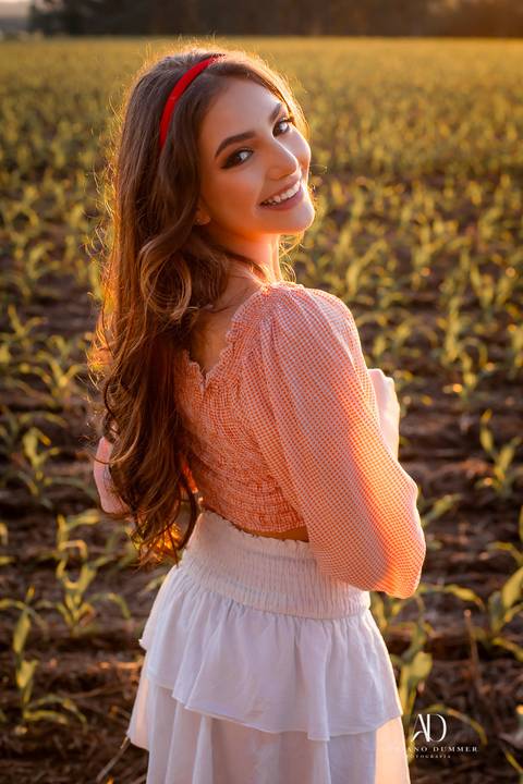 foto da debutante no sol'