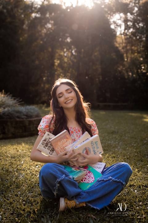 Foto de 15 anos com livros '