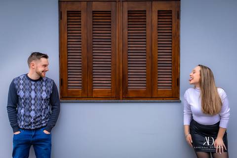 noivos fazendo careta'