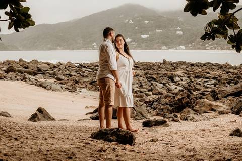 Apaixonados na praia'