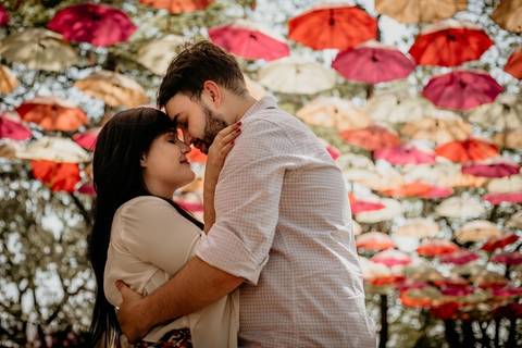 Guarda-chuva em Holambra'