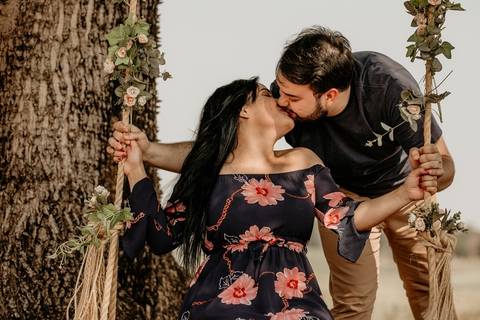 Beijando no balanço'