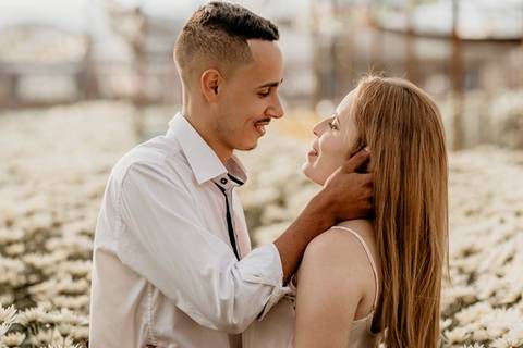 foto do noivo Mão nos cabelos'