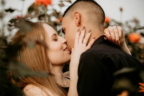 Beijos no pré-wedding'