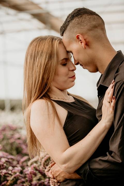 troca de carícias para fotos espontâneas'