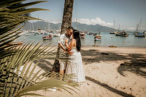 Fotografados na praia'