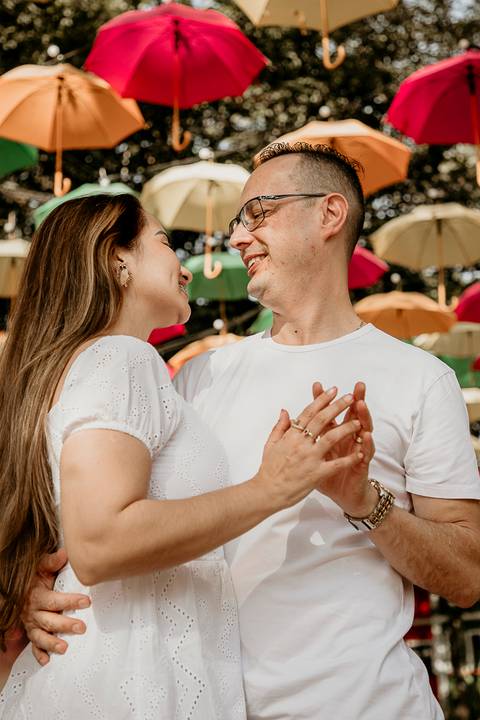 Foto do guarda-chuva em Holambra'