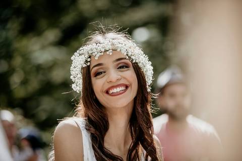 Noiva sorrindo'