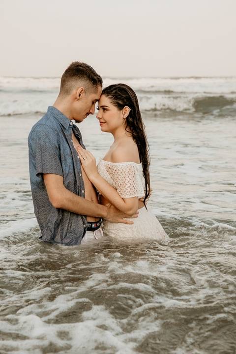Ensaio fotográfico na praia'