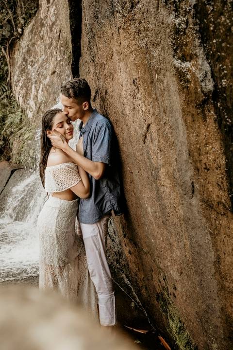 fotos de prewedding na cachoeira'