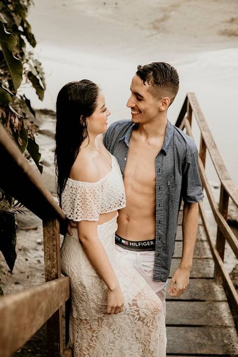 Pré-casamento no litoral'
