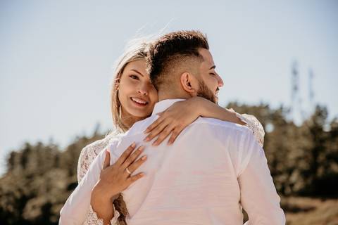 Noivos em Campos do Jordão'