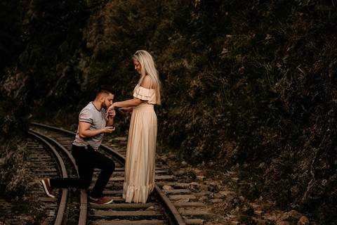 Pedindo em casamento'