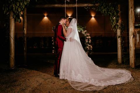 Foto pós cerimônia de casamento'