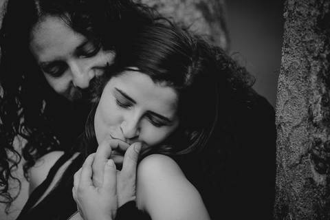 foto espontânea de pre-wedding'