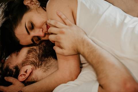 Ensaio de casal sensual'