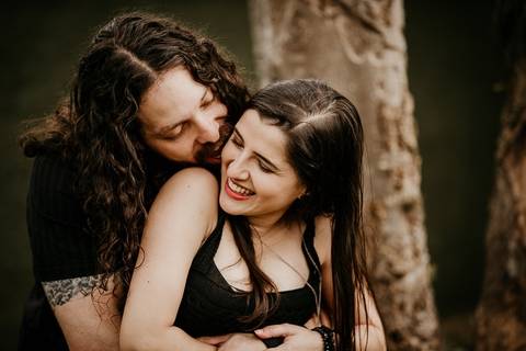 Pré-wedding para noivos roqueiros'