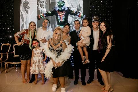 Foto família da debutante'