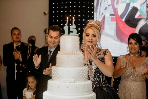 Vela para festa de 15 anos'