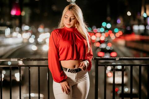 Ensaio fotográfico a noite'