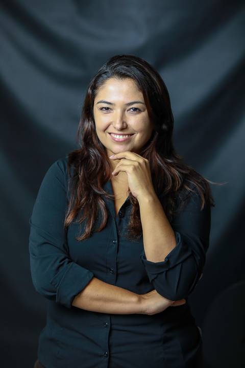 Edvania Moreira participante feliz como modelo no Workshop O Dominio da Luz'