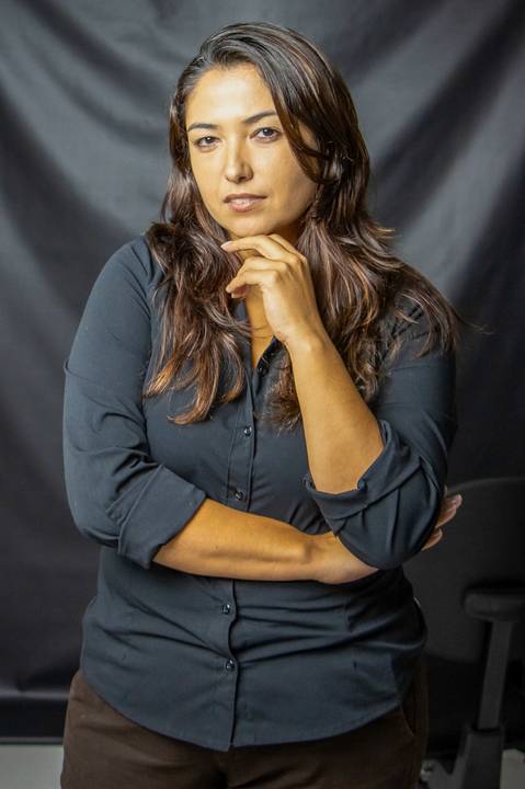 Edvania Moreira participante feliz como modelo no Workshop O Dominio da Luz'