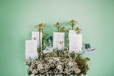 Fotografia de Batizado - identificação das mesas'